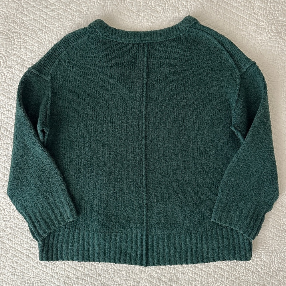 Free People Brookside Green Tunic V-Neck Sweater Women’s XS - Picture 4 of 9